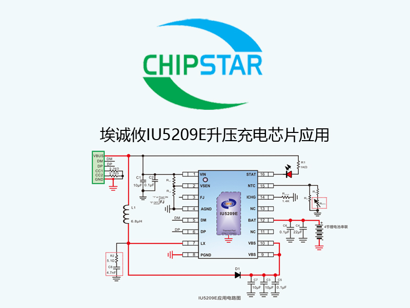 埃誠攸IU5209E鋰電池聲音充電產品應用